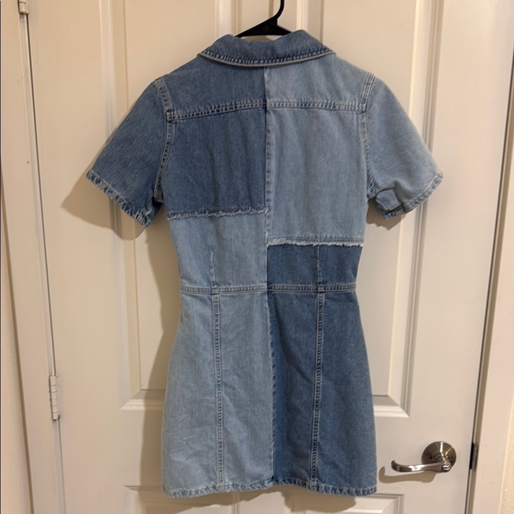 Patchwork Denim Dress - image 3